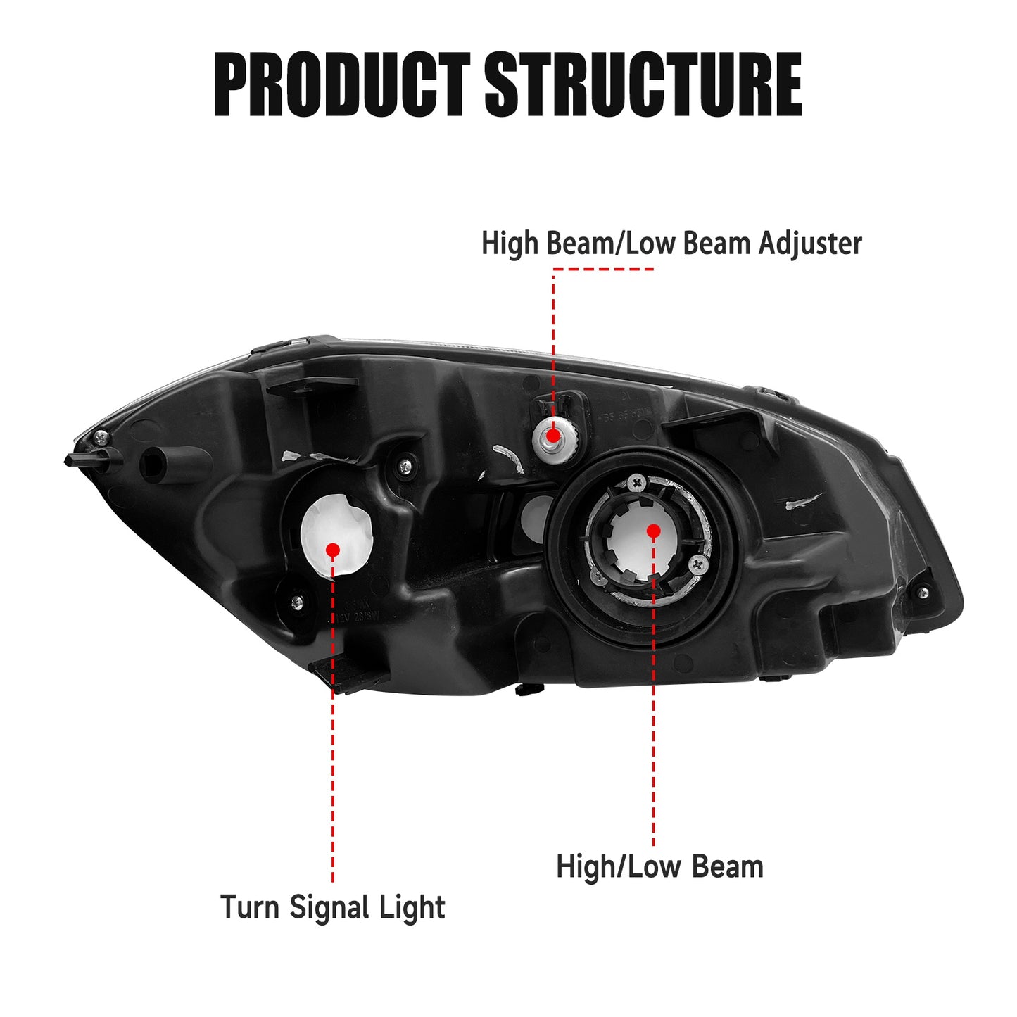 AS AUTOLIGHTS 2005 2006 2007 2008 2009 2010 Chevy Cobalt Headlight Assembly Replacement for 05-10 Chevy Cobalt/05-06 Pontiac Pursuit/07 08 09 Pontiac G5 Chrome Housing Amber Reflector Clear Lens Pair