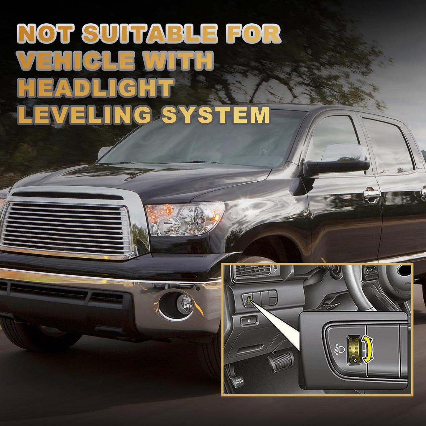 AS Headlights Assembly Compatible 2007 2008 2009 2010 2011 2012 2013 Toyota Tundra (W/o Headlight Leveling Models) /2008-2017 Toyota Sequoia Headlamp (12-14 Models Without Headlight Washer)
