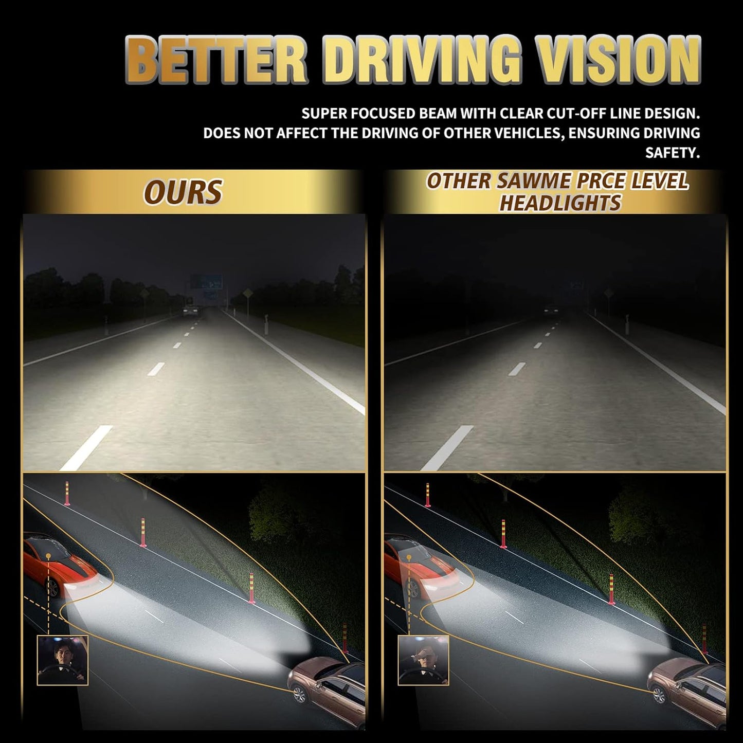 AS Headlight Assembly Compatible with 2000-2001 TOYOTA CAMRY Headlamp Chrome Housing Amber Reflector Clear Lens Driver and Passenger Side