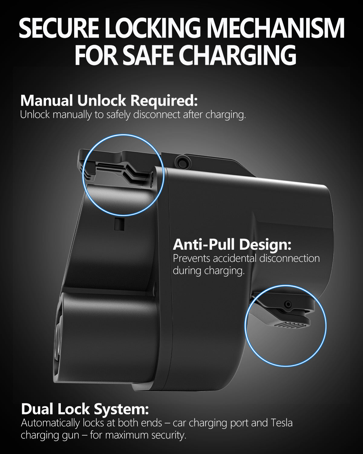 Tesla Charger Adapter,NACS to CCS Adapter for EV Charging at Tesla Supercharger Stations - Fast DC Charging Tesla to CCS Adapter for Ford,Rivian,GM,Volvo,Polestar and Nissan EVs