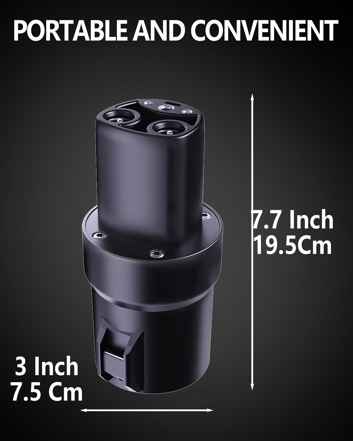 J1772 to Tesla Charger Adapter - Fits All Tesla Models, Max 80A/250V AC, Fast Charging for Model Y/3/X/S & Cybertruck, Compatible with Level 1/2 Stations, CCS to NACS Adapter