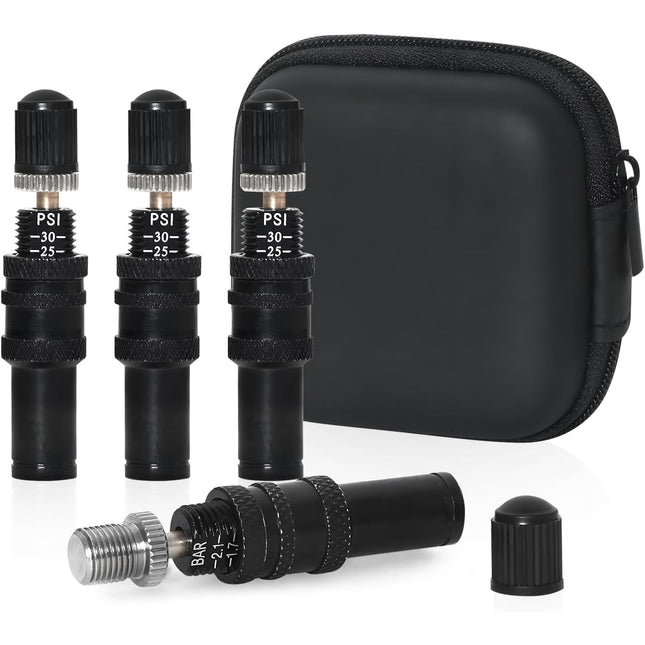 TopAutoGear Adjustable Tire Deflator Valve Kit, Auto-Stop Offroad Accessories, 4Pcs