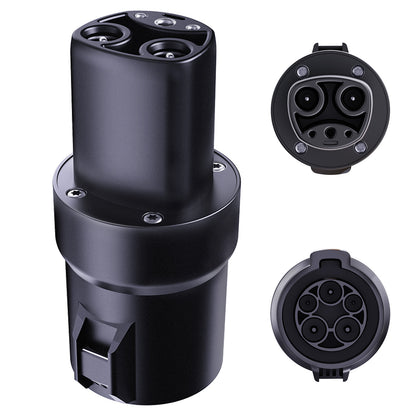 J1772 to Tesla Charger Adapter - Fits All Tesla Models, Max 80A/250V AC, Fast Charging for Model Y/3/X/S & Cybertruck, Compatible with Level 1/2 Stations, CCS to NACS Adapter