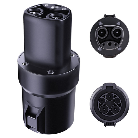 J1772 to Tesla Charger Adapter - Fits All Tesla Models, Max 80A/250V AC, Fast Charging for Model Y/3/X/S & Cybertruck, Compatible with Level 1/2 Stations, CCS to NACS Adapter
