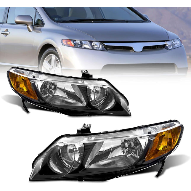 Headlight Assembly for 2006-2011 Honda Civic 4 Door Sedan