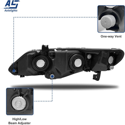Headlight Assembly for 2006-2011 Honda Civic 4 Door Sedan