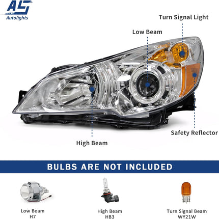 Headlight Assembly for 2010-2014 Subaru Legacy models /2010-2014 Subaru Outback