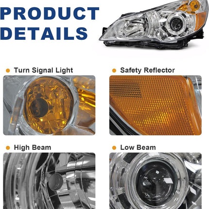 Headlight Assembly for 2010-2014 Subaru Legacy models /2010-2014 Subaru Outback