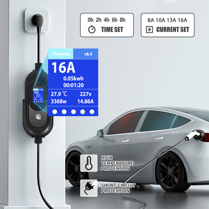 Level 1 Level 2 EV Charger for J1772 Electric Cars 16Amp 110V/240V