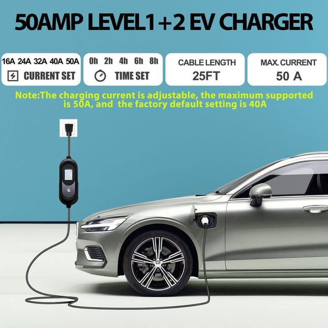 Level 2 EV Charger for J1772 Electric Cars 50Amp 240V