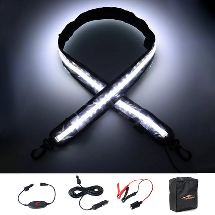 4FT 12V Led Light Strip Waterproof IP67, Dimmable Camping Awning Lights with 140 SMD 2835 LED Chips, Multi-Functional Use for RV, Car Tent, Camping, White/Warm White/Amber