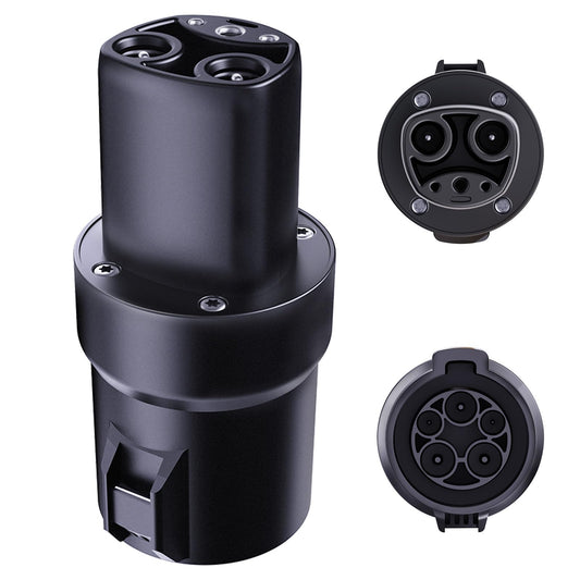 J1772 to Tesla Charger Adapter - Fits All Tesla Models, Max 80A/250V AC, Fast Charging for Model Y/3/X/S & Cybertruck, Compatible with Level 1/2 Stations, CCS to NACS Adapter