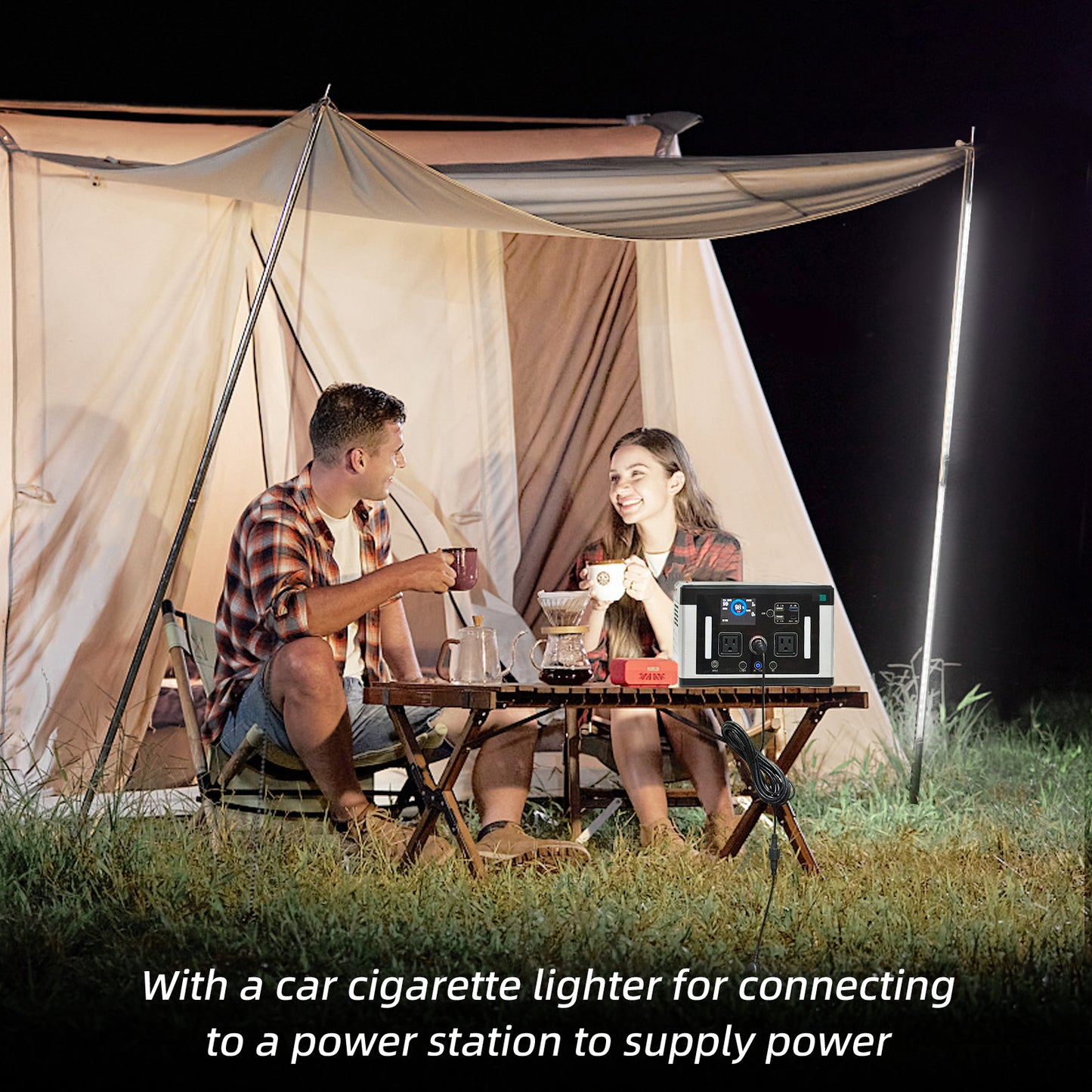 12V LED Light Bars, Dimmable Portable LED Camping String Light, Outdoor Lighting with IP67 Waterproof, Magnetic and Loops Mounting, RV Awning Lights, 4 PCS White