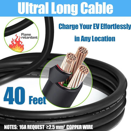 Level 1 Level 2 EV Charger for J1772 Electric Cars 16Amp 110V/240V