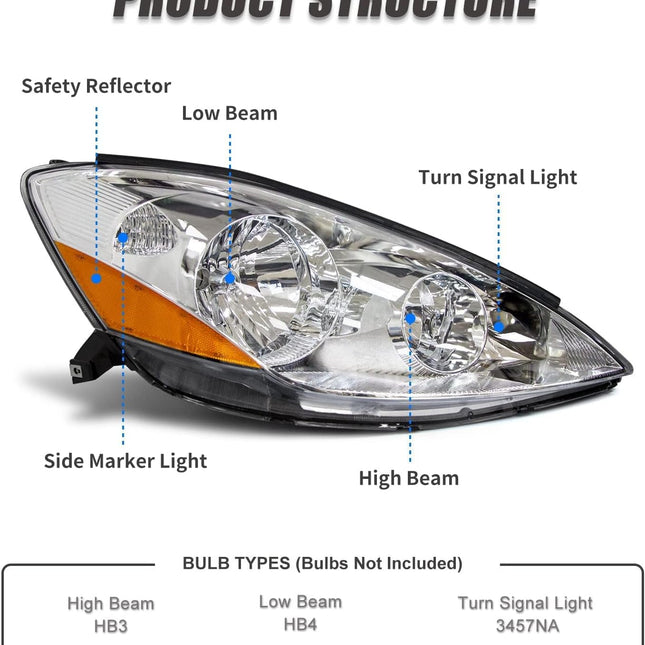 Headlight Assembly For 2006 -2010 Toyota Sienna