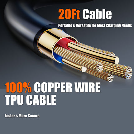 Level 2 EV Charger for J1772 Electric Cars 32Amp 110V/240V 20ft