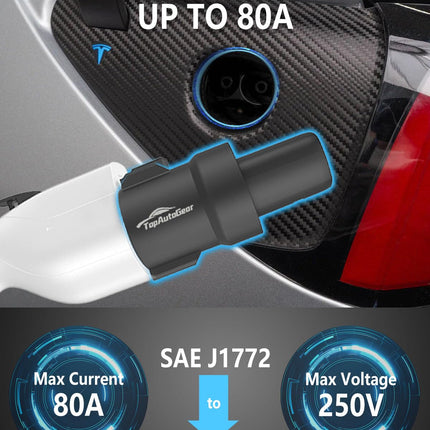 J1772 to Tesla Charger Adapter - Max 80A/250V AC