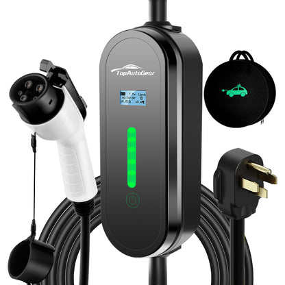 EV Charger 32 Amp(Max) Portable Electric Vehicle Charging Station with 14-50 Plug and 20ft Cord, Compatible with J1772 Electric Cars Household Travel Charger