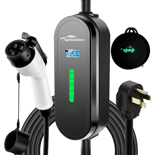 EV Charger 32 Amp(Max) Portable Electric Vehicle Charging Station with 14-50 Plug and 20ft Cord, Compatible with J1772 Electric Cars Household Travel Charger