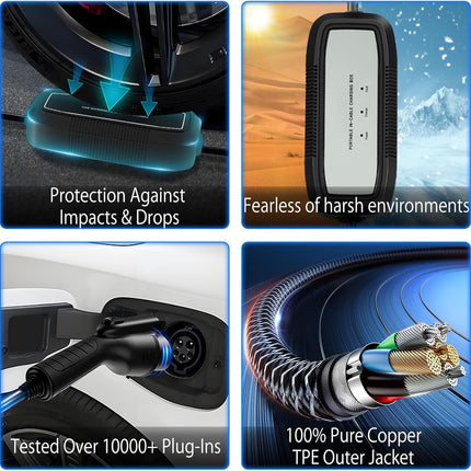 Level 2 EV Charger for J1772 Electric Cars 32Amp 110V/240V