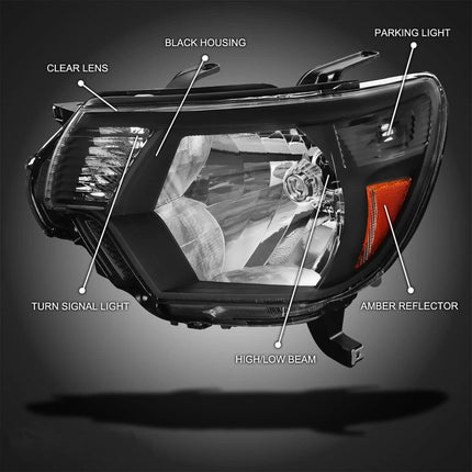 Headlight Assembly Compatible with 2012-2015 Toyota Tacoma Pickup