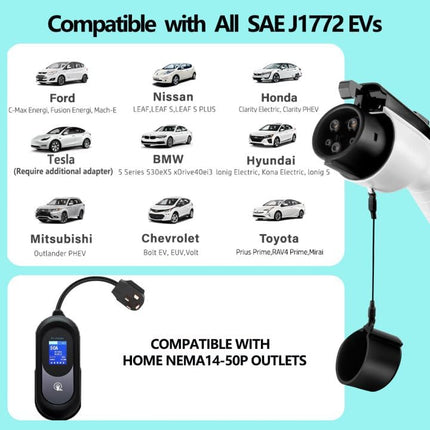 Level 2 EV Charger for J1772 Electric Cars 50Amp 240V
