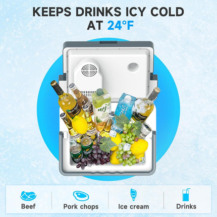 25L Portable Electric Compressor Refrigerator Cooler 10V/12V