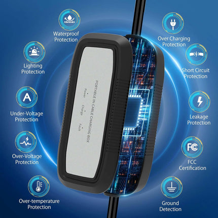 Level 2 EV Charger for J1772 Electric Cars 32Amp 110V/240V