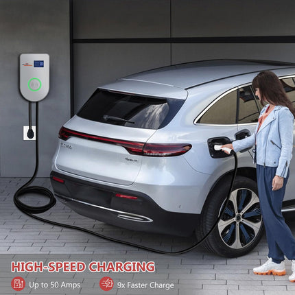 Level 2 EV Charging Station with App Wireless Monitoring 48A 25FT Cable