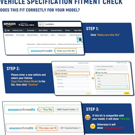 TopAutoGear Headlight Assembly for 2008-2017 Toyota Tundra Base / SR5 / Limited 4-Door, 2005-2007 Toyota Sequoia SR5