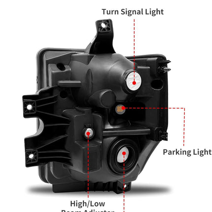 Headlight Assembly for 2008-2010 Ford F250 F350 F450 Super Duty, Pair