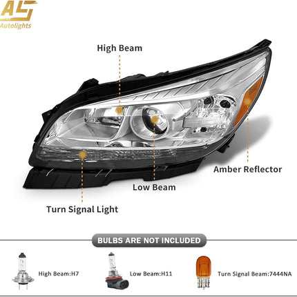 Headlight Assembly For 2013-2014 Chevy MalibuEco/LT/LTZ/2015 Chevy Malibu LT/LTZ / 2016 Chevrolet Malibu