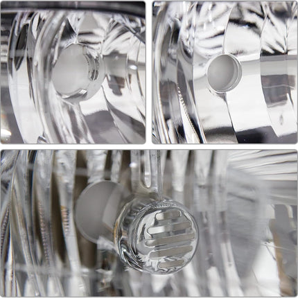 AS Headlight Assembly For 1997-2003 Chevy Malibu /2004-2005 Chevy Classic/1997-1999 Oldsmobile Cutlass Headlights Headlamp Chrome Housing Passenger and Driver Side