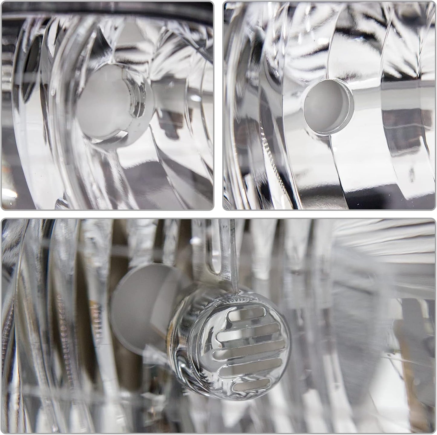 AS Headlight Assembly For 1997-2003 Chevy Malibu /2004-2005 Chevy Classic/1997-1999 Oldsmobile Cutlass Headlights Headlamp Chrome Housing Passenger and Driver Side