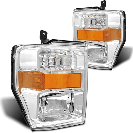 Headlight Assembly for 2008-2010 Ford F250 F350 F450 Super Duty, Pair