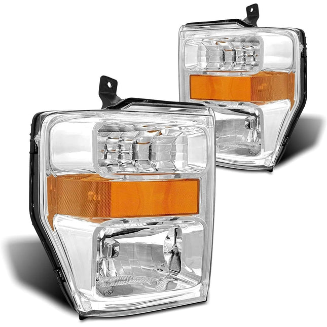 Headlight Assembly for 2008-2010 Ford F250 F350 F450 Super Duty, Pair