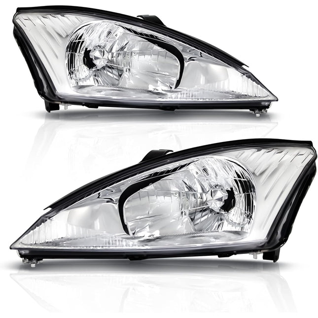 Headlight Assembly for 2000 2001 2002 2003 2004 Ford Focus Pair