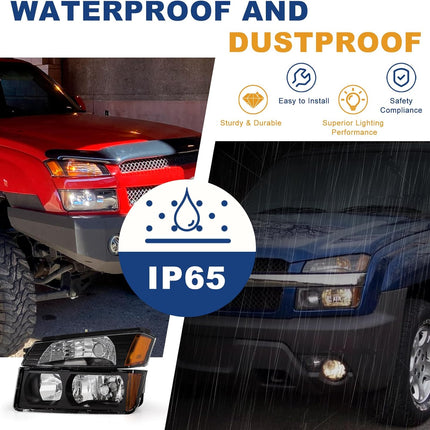 TopAutoGear Headlights for 2002-2006 Chevy Avalanche 1500 2500