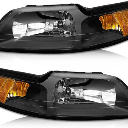 TopAutoGear Headlight Assembly for 1999-2004 Ford Mustang Pair