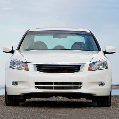 AS Headlight Assembly for 2008 2009 2010 2011 2012 Accord 4dr Sedan Headlamps with Black Housing Clear Reflector Clear Lens Driver and Passenger Side