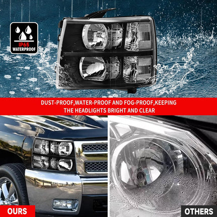 TopAutoGear Headlights for 2007-2014 Chevy Silverado 1500 2500HD 3500HD