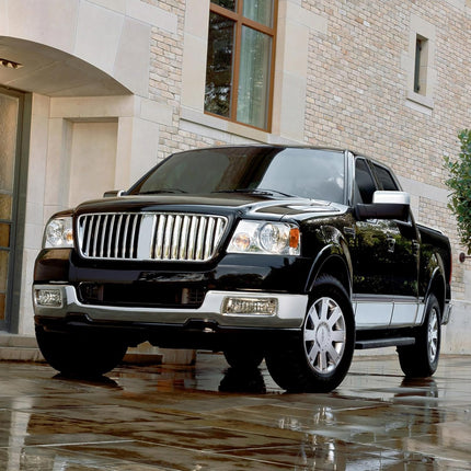 AS Headlight Assembly for 2004 2005 2006 2007 2008 Ford F150/ 2006 2007 2008 Lincoln Mark LT Headlamp with Chrome Housing Amber Reflector Driver and Passenger Side
