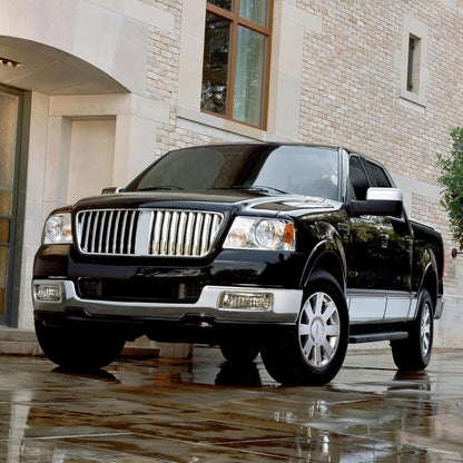 AS Headlight Assembly for 2004 2005 2006 2007 2008 Ford F150/ 2006 2007 2008 Lincoln Mark LT Headlamp with Chrome Housing Amber Reflector Driver and Passenger Side