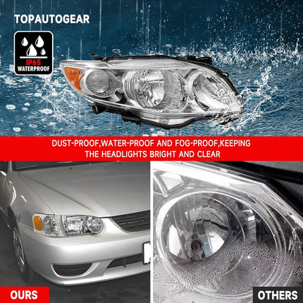 Headlight Assembly for 2009 2010 Toyota Corolla Pair