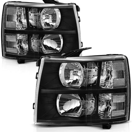 TopAutoGear Headlights for 2007-2014 Chevy Silverado 1500 2500HD 3500HD