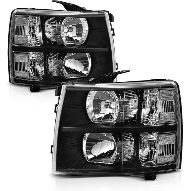 TopAutoGear Headlights for 2007-2014 Chevy Silverado 1500 2500HD 3500HD