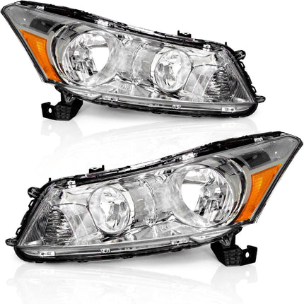 Headlight Assembly for 2008-2012 Honda Accord 4dr Sedan Pair
