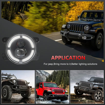 LED Fog Lights for Jeep Wrangler JK 2007-2018