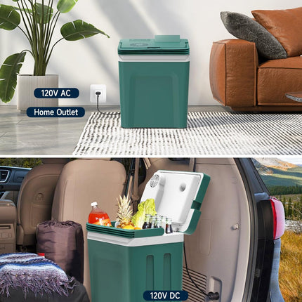 TopAutoGear 25L/26QT Portable Electric Cooler Army Green