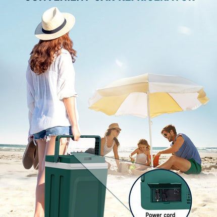 TopAutoGear 25L/26QT Portable Electric Cooler Army Green